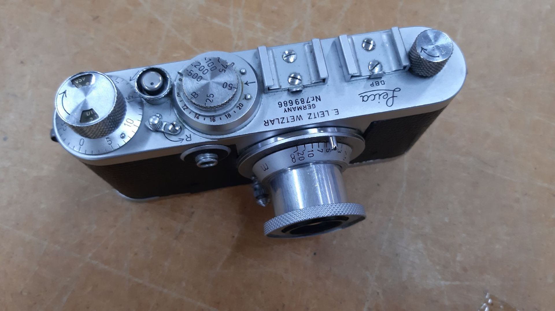 Leica-Kamera If, 1952 -56, No. 789686,  Belederung defekt, - Bild 8 aus 8