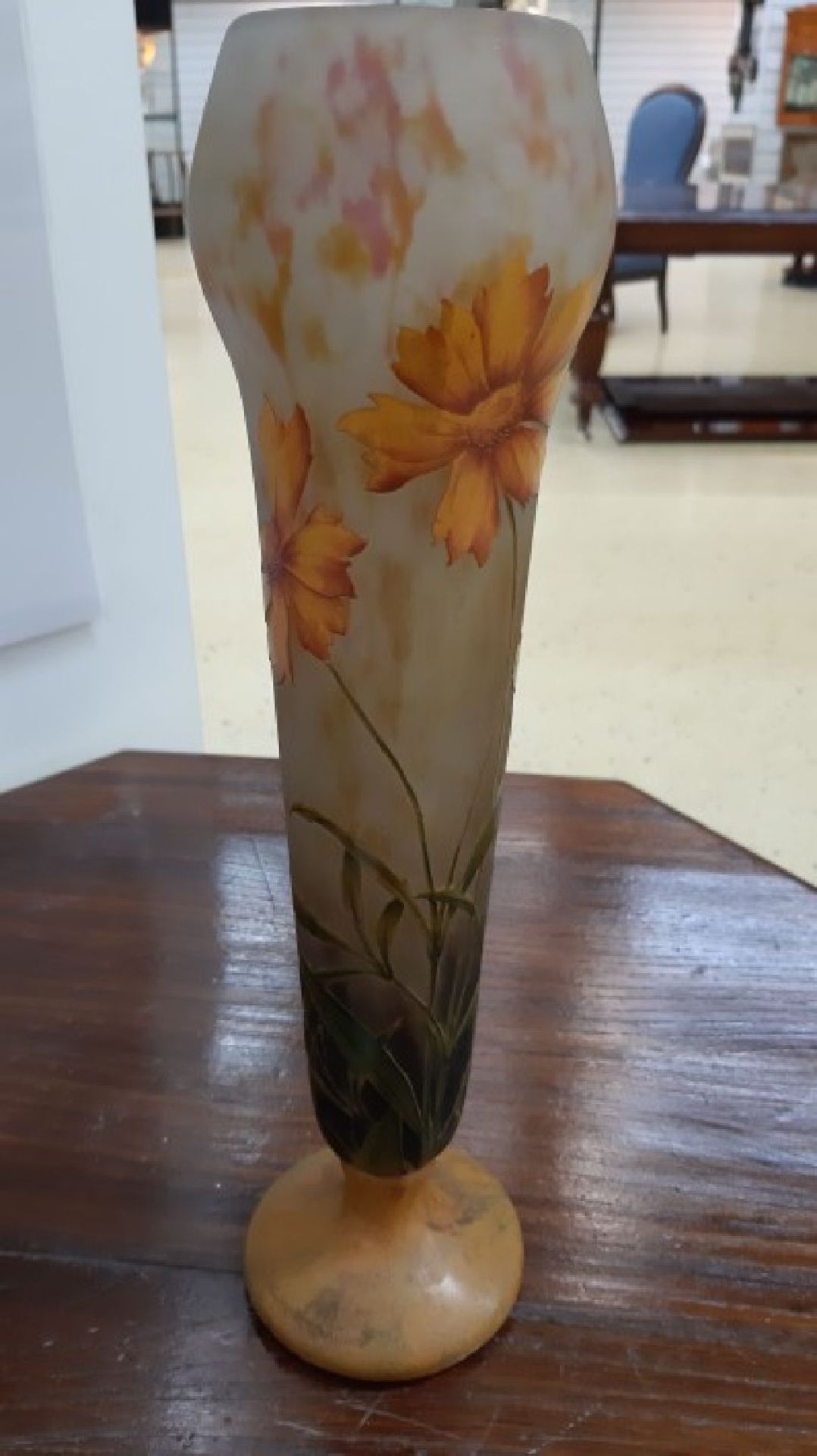 Vase, Daum Nancy, um 1900/05,  floraler Dekor wohl - Bild 8 aus 8