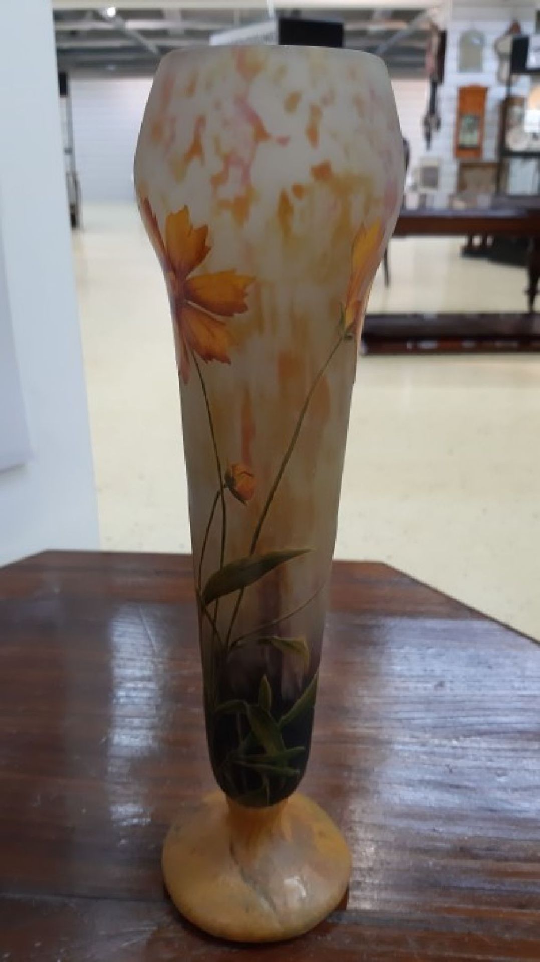 Vase, Daum Nancy, um 1900/05,  floraler Dekor wohl - Bild 7 aus 8