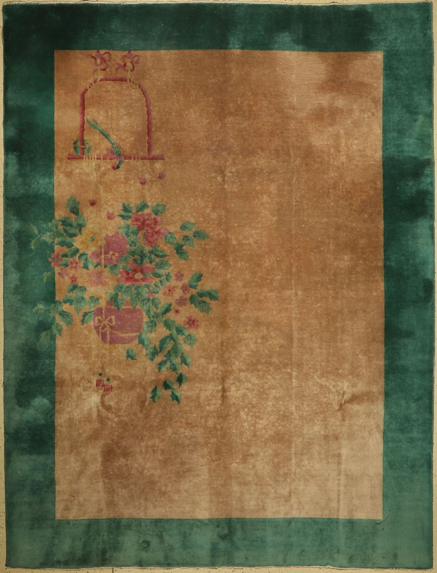 Peking antik,   China, um 1920, Korkwolle, ca. 350 x 267