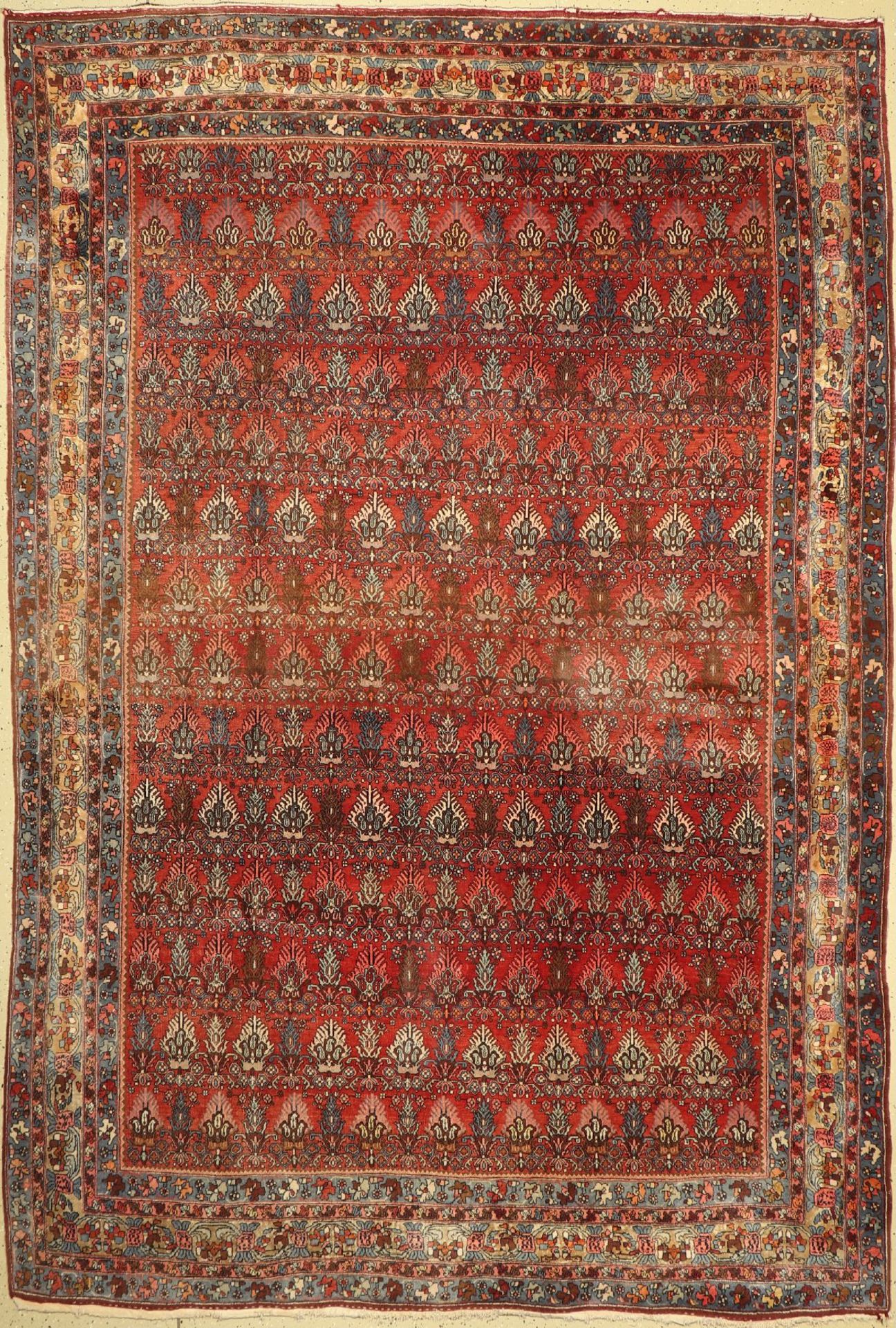 Rosenbidjar alt,   Persien, um 1960, Wolle auf Baumwolle,