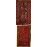 2 Persische Teppiche,   Belutsch, ca, 50 Jahre, Wolle auf