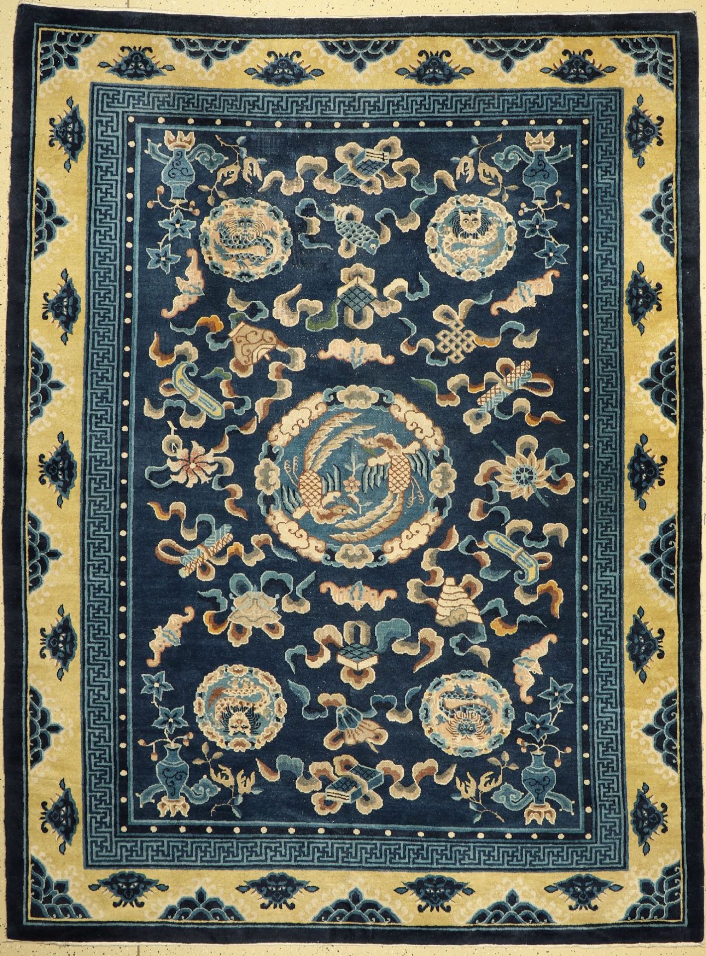 Antiker Peking(Drachenteppich),   China, um 1910, Wolle