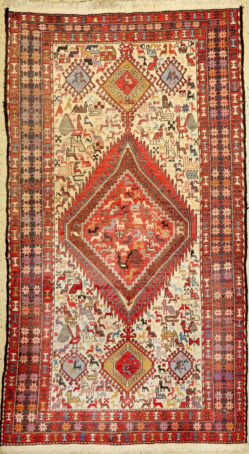 Sumakh,   Persien, ca. 40 Jahre, Wolle auf Baumwolle, ca.