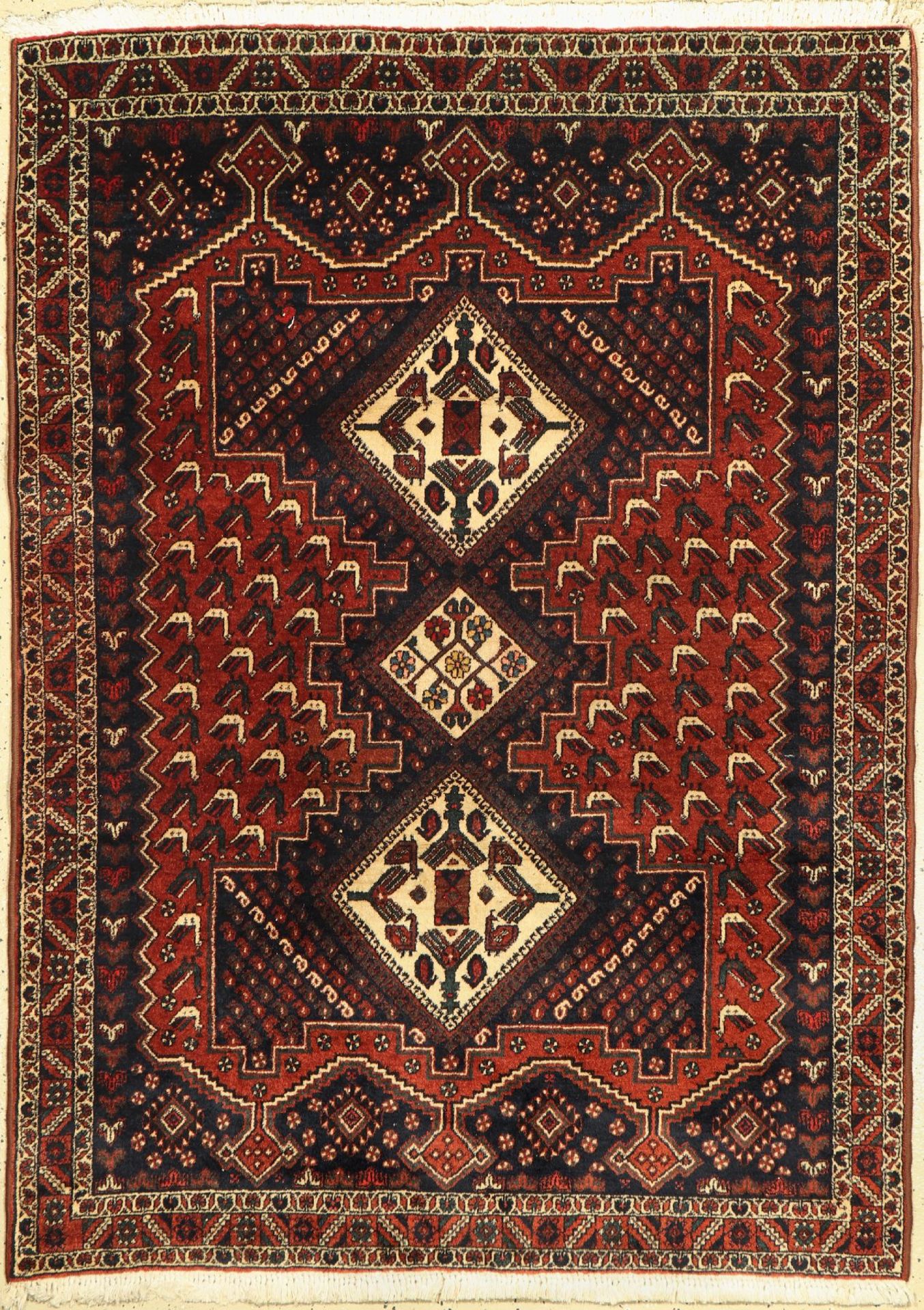 Afschar,   Persien, ca. 50 Jahre, Wolle auf Baumwolle, ca.