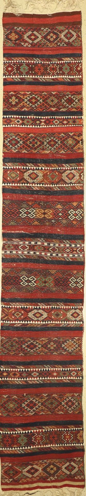 Antiker Shahsawan Kelim,   Persien, um 1900, Wolle auf