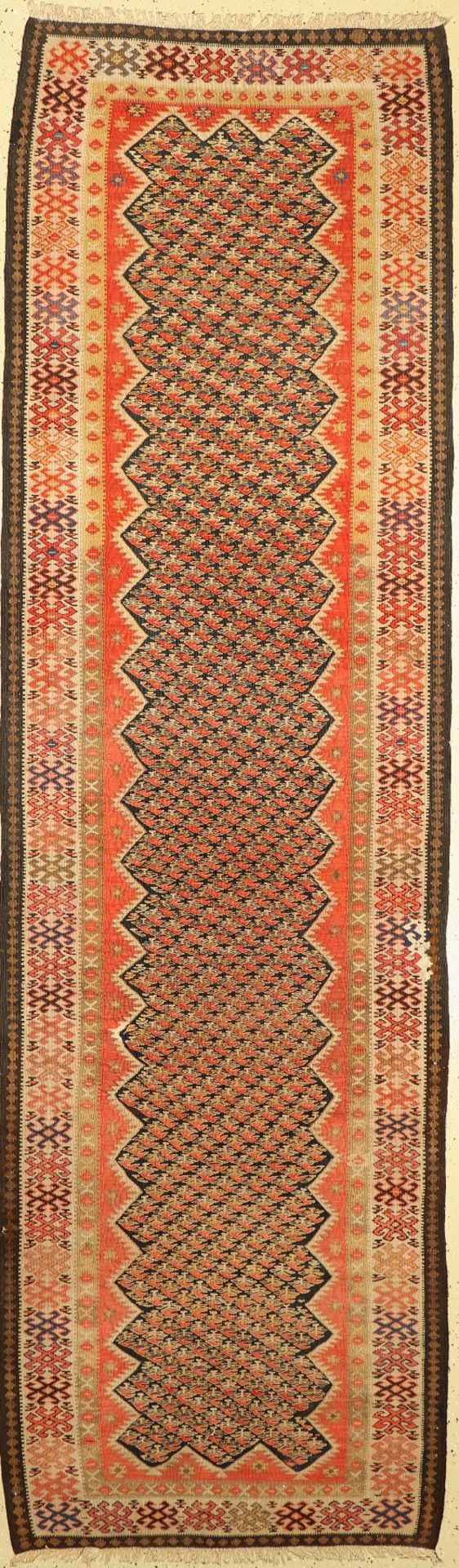Bidjar Kelim alt,   Persien, um 1930, Wolle auf Baumwolle,