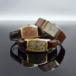 LORD ELGIN, BULOVA, HAMILTON 3 Armbanduhren, USA um 1940,