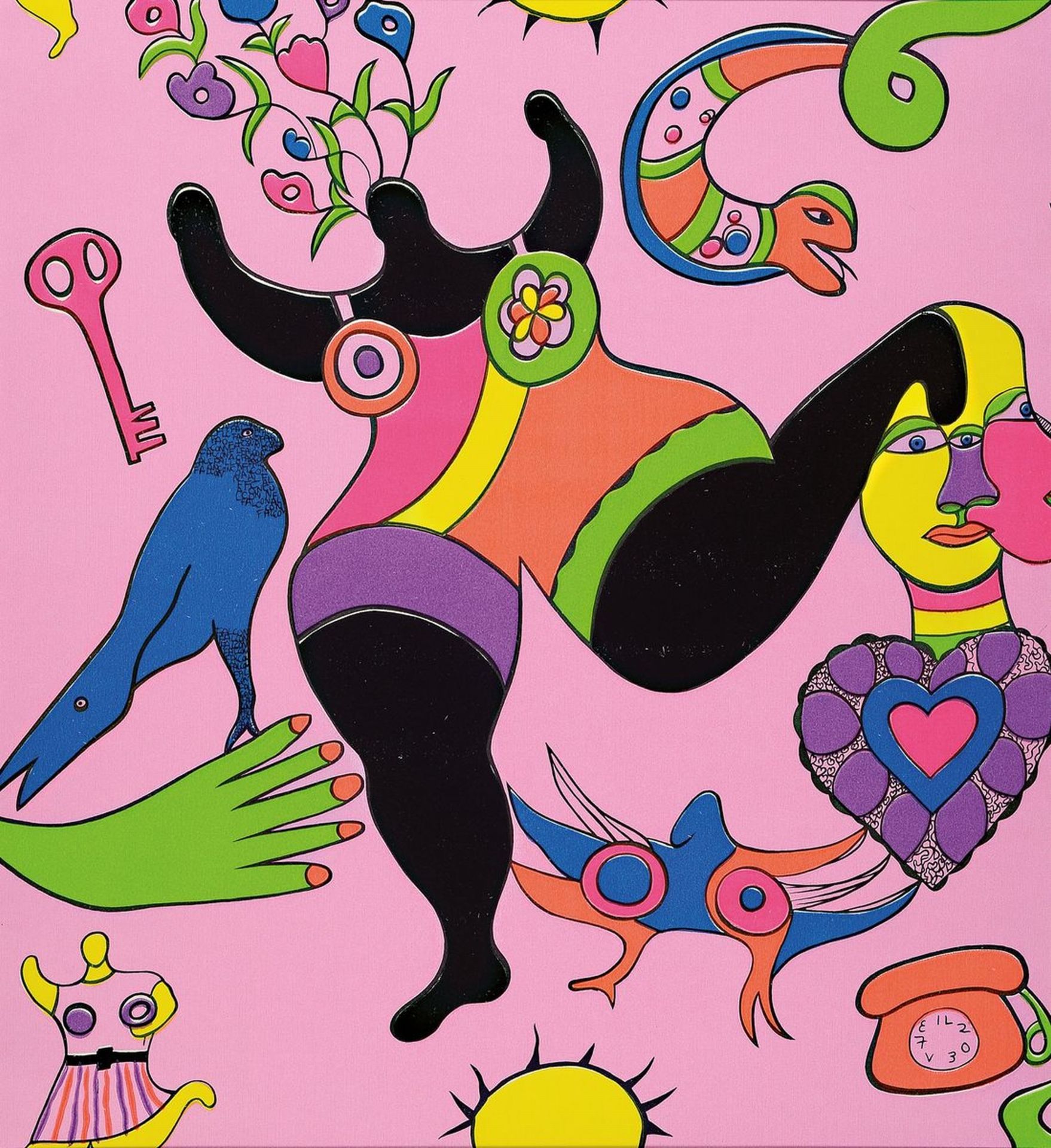 Niki de Saint-Phalle, 1930-2002,  'Nana', Farbsiebdruck