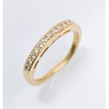 14 kt Gold Ring mit Brillanten, GG 585/000, 11