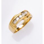18 kt Gold Ring mit Brillanten, GG 750/000,5 Brillanten