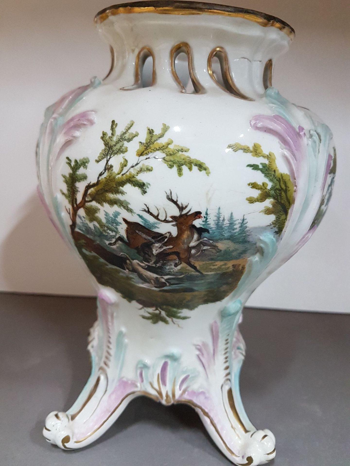 Potpourrivase, Meissen um 1755,  Porzellan, vier - Bild 4 aus 7