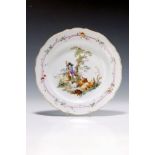 Seltener Bildteller, Meissen, um 1763-74, Punktzeit,