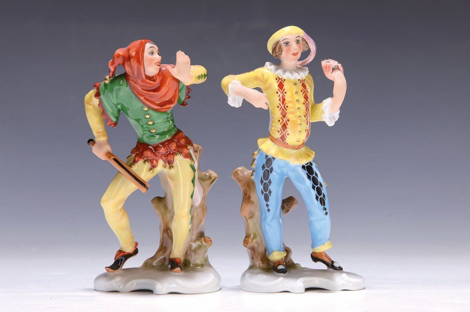 Zwei Porzellanfiguren, Rosenthal, studio line,  Pierrot