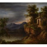 Emilie Reinbek, datiert 1840, romantische Landschaft mit