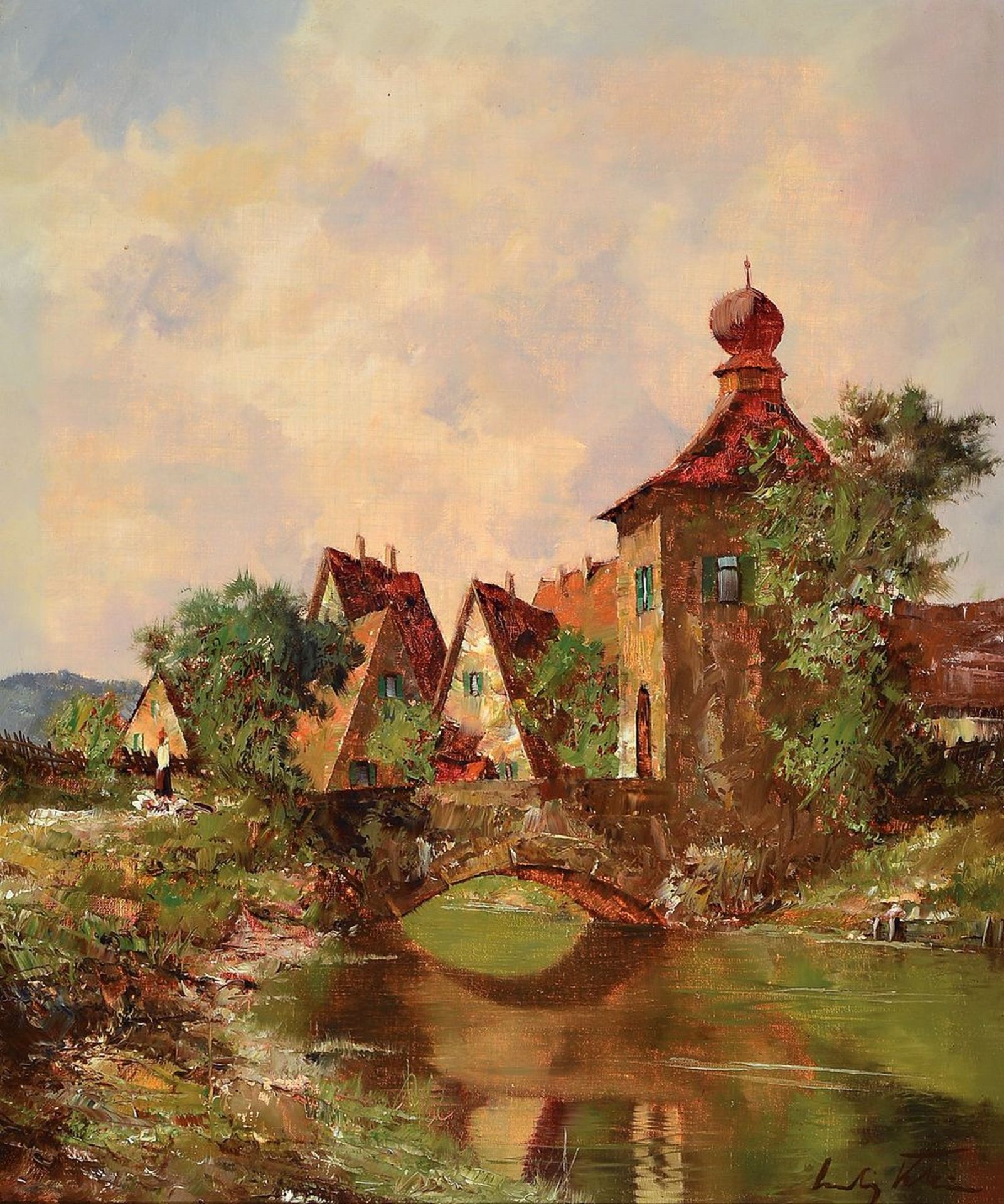 Ludwig Klein, geb. 1915,  Münchener Maler, Ansicht aus