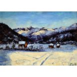 Wendt, um 1925-30, Gebirgslandschaft im Winter,im