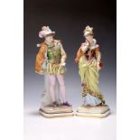 Paar übergroße Porzellanfiguren, Scheibe Alsbach, 2.