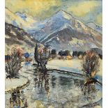 K. Haurin, 20/30er Jahre, Winterlandschaft, partielle