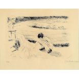 Max Liebermann, 1847-1935, 2 Radierungen, 1x spielendes