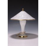 Lithophanie-Lampe, Sitzendorf, 2.H.20.Jh., Rocaillenfüsse