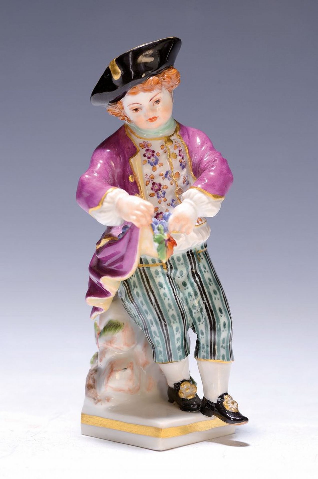 Porzellanfigur, Meissen, 2. Hälfte 20.Jh.,   Gärtner mit