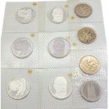 Konvolut Silbermünzen 10 Mark und 5 Mark, Stempelglanz,