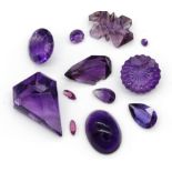 Lot lose Amethyste, zus. ca. 178,00 ct, facett. in