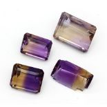 Lot lose Ametrine, zus. ca. 71.90 ct, facett. in versch.