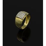 18 kt Gold Ring mit Diamanten, GG 750/000, 16 in WG
