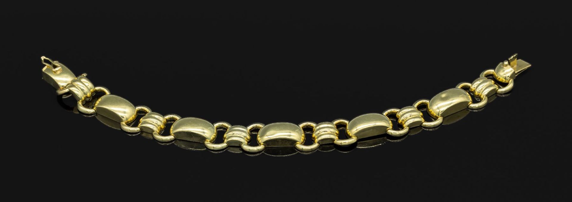 14 kt Gold Armband, ca. 14.4 g,   Elemente inversch.