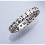 14 kt Gold Memoryring mit Brillanten, WG 585/000, 22