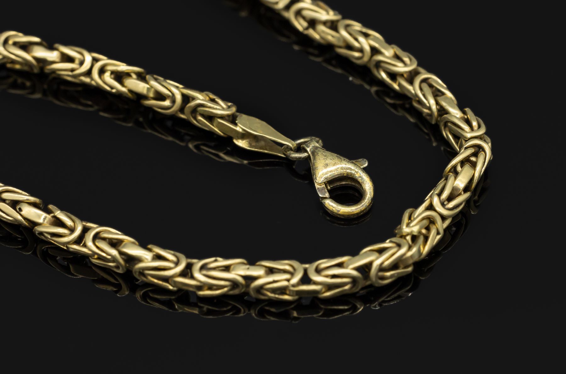 14 kt Gold Armband im Königskettendesign, GG 585/000, 1