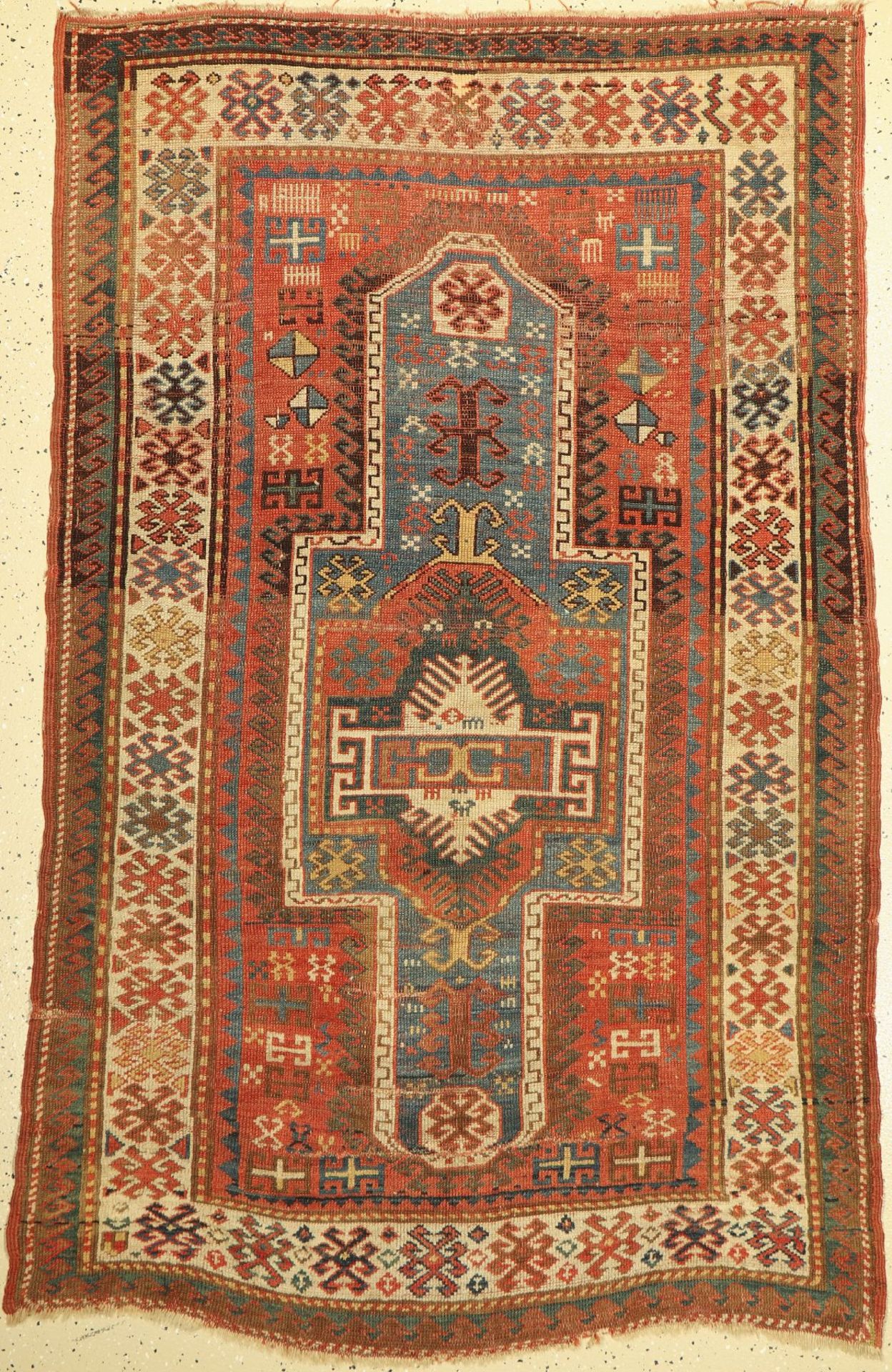 Sewan Schild-Kazak antik,   Kaukasus, um 1850, Wolle auf