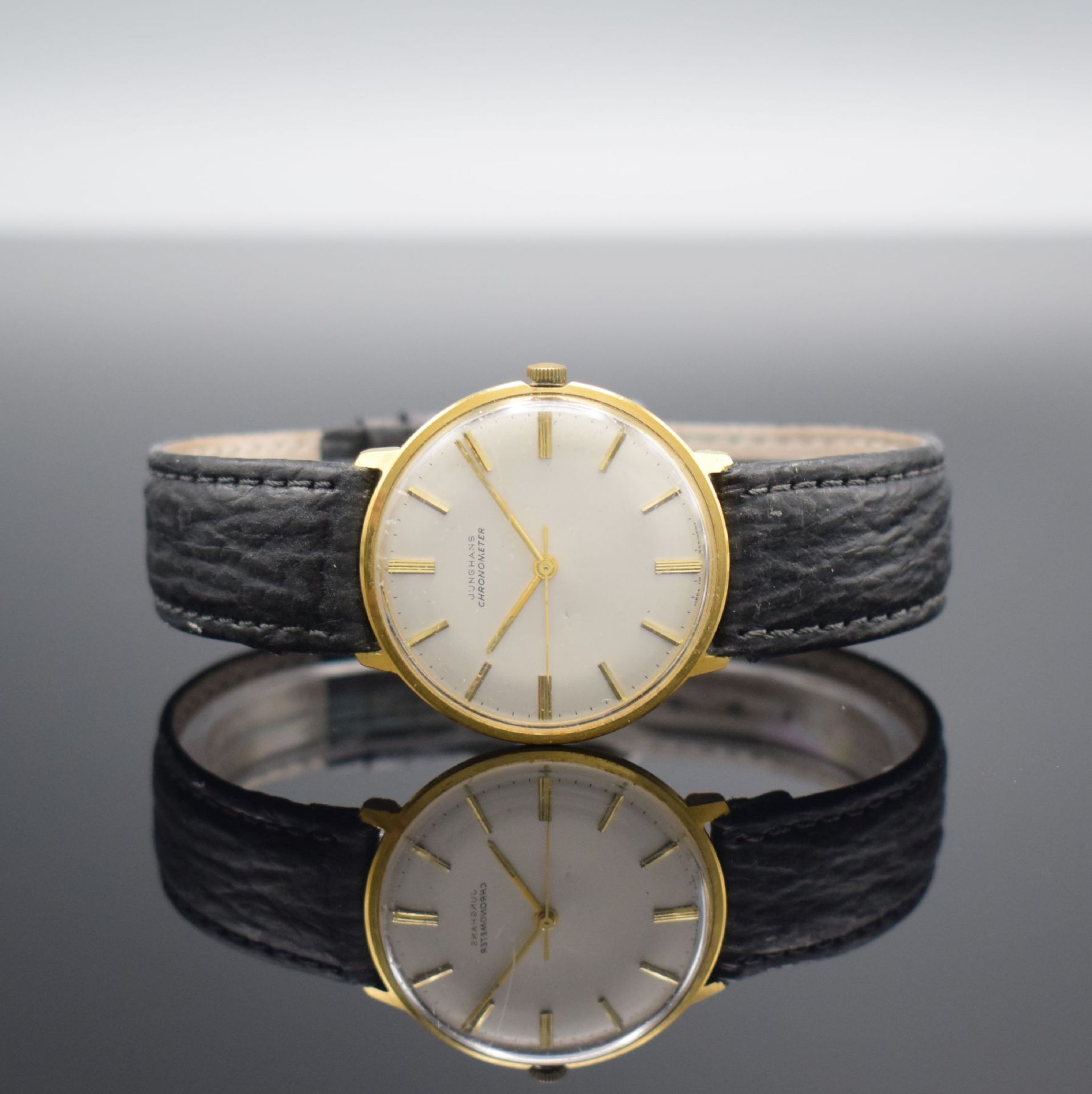 JUNGHANS Chronometer vergoldete Herrenarmbanduhr Kaliber