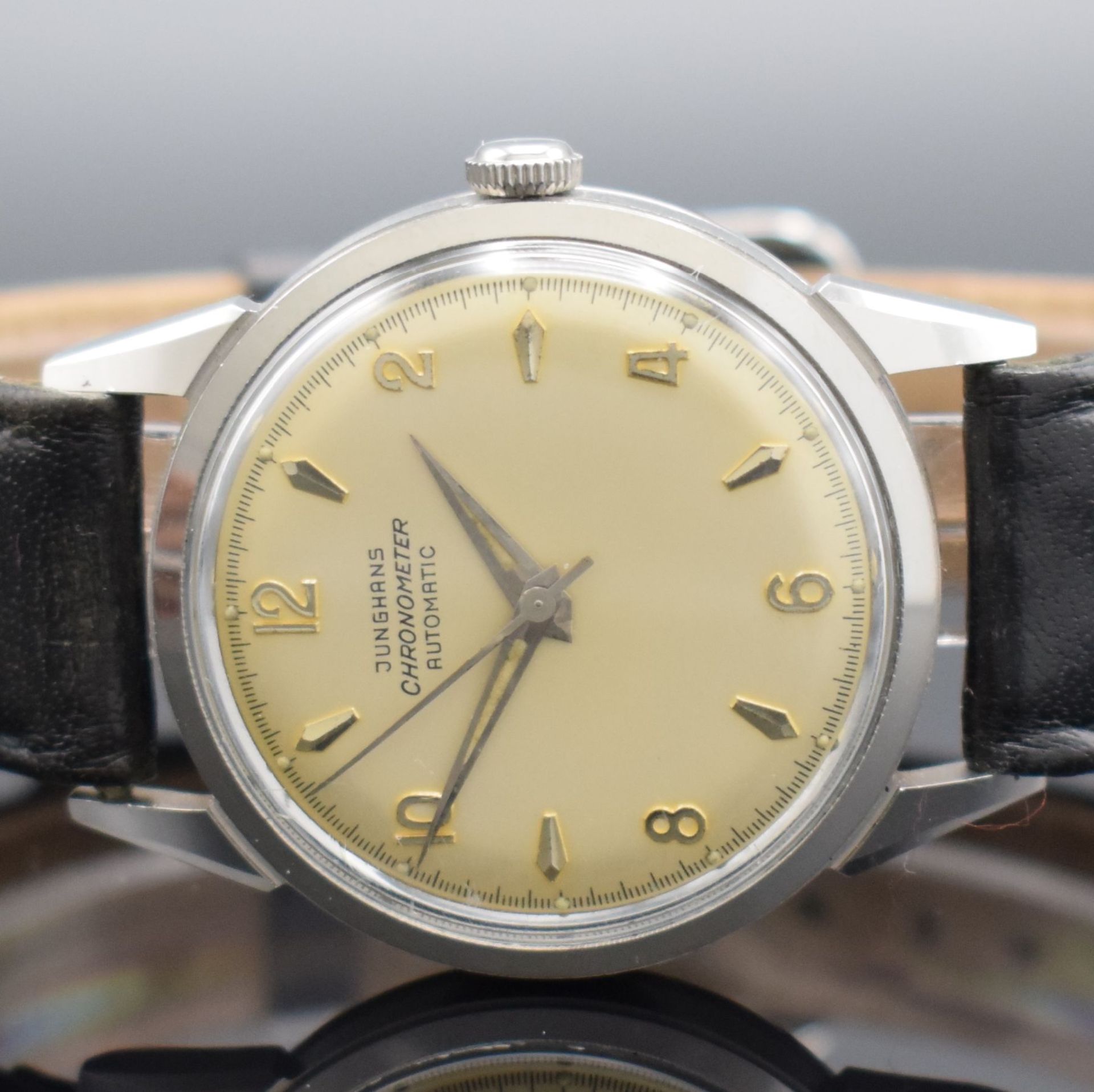 JUNGHANS Chronometer Armbanduhr in Stahl,  Deutschland um - Bild 2 aus 11