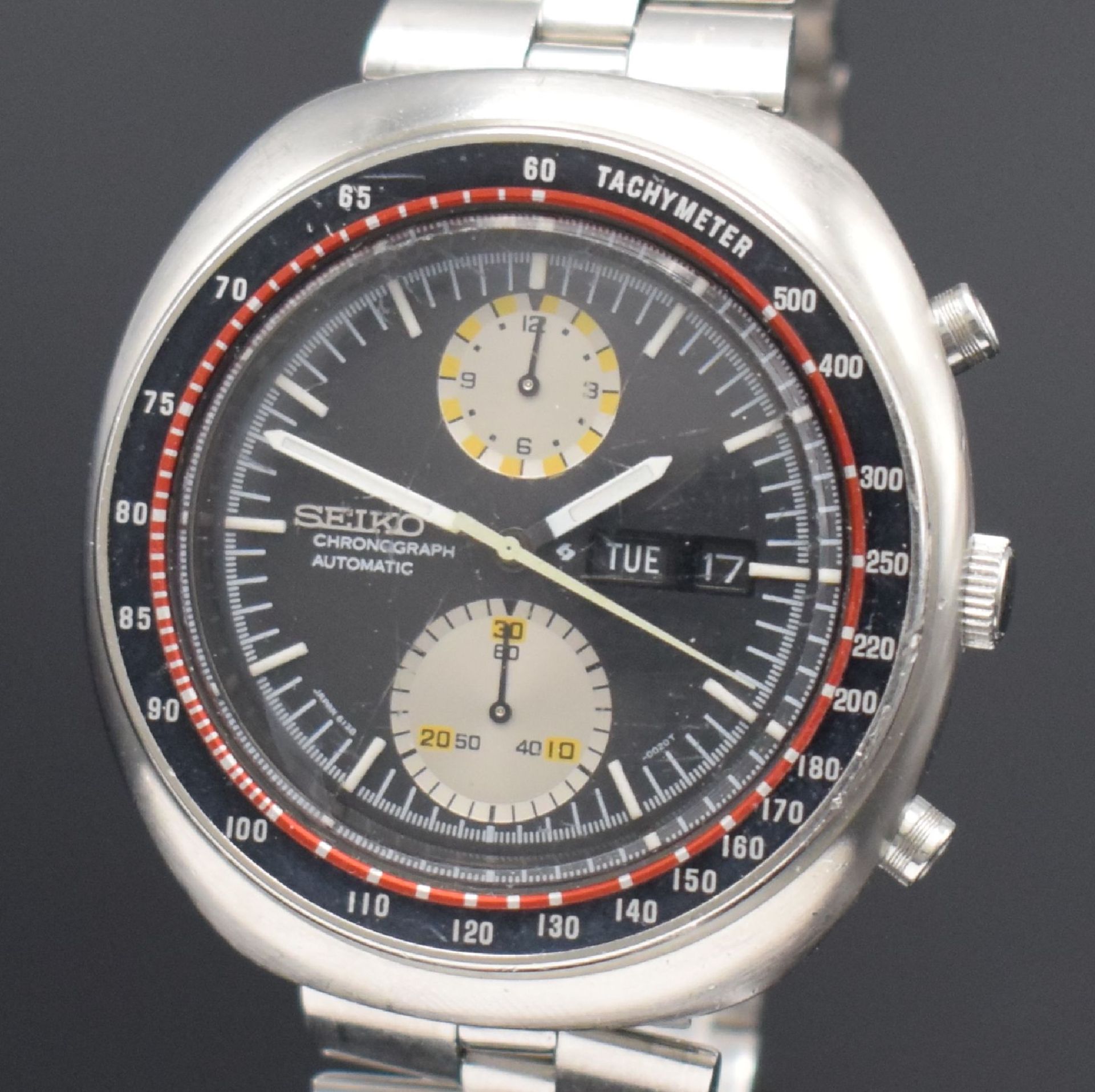 SEIKO Schaltradchronograph in Stahl Referenz 6138-0011, - Bild 2 aus 6