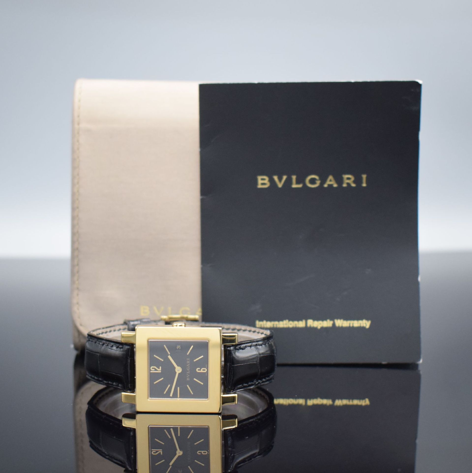 BULGARI Quadrato Damenarmbanduhr in GG 750/000,  Schweiz - Bild 8 aus 8