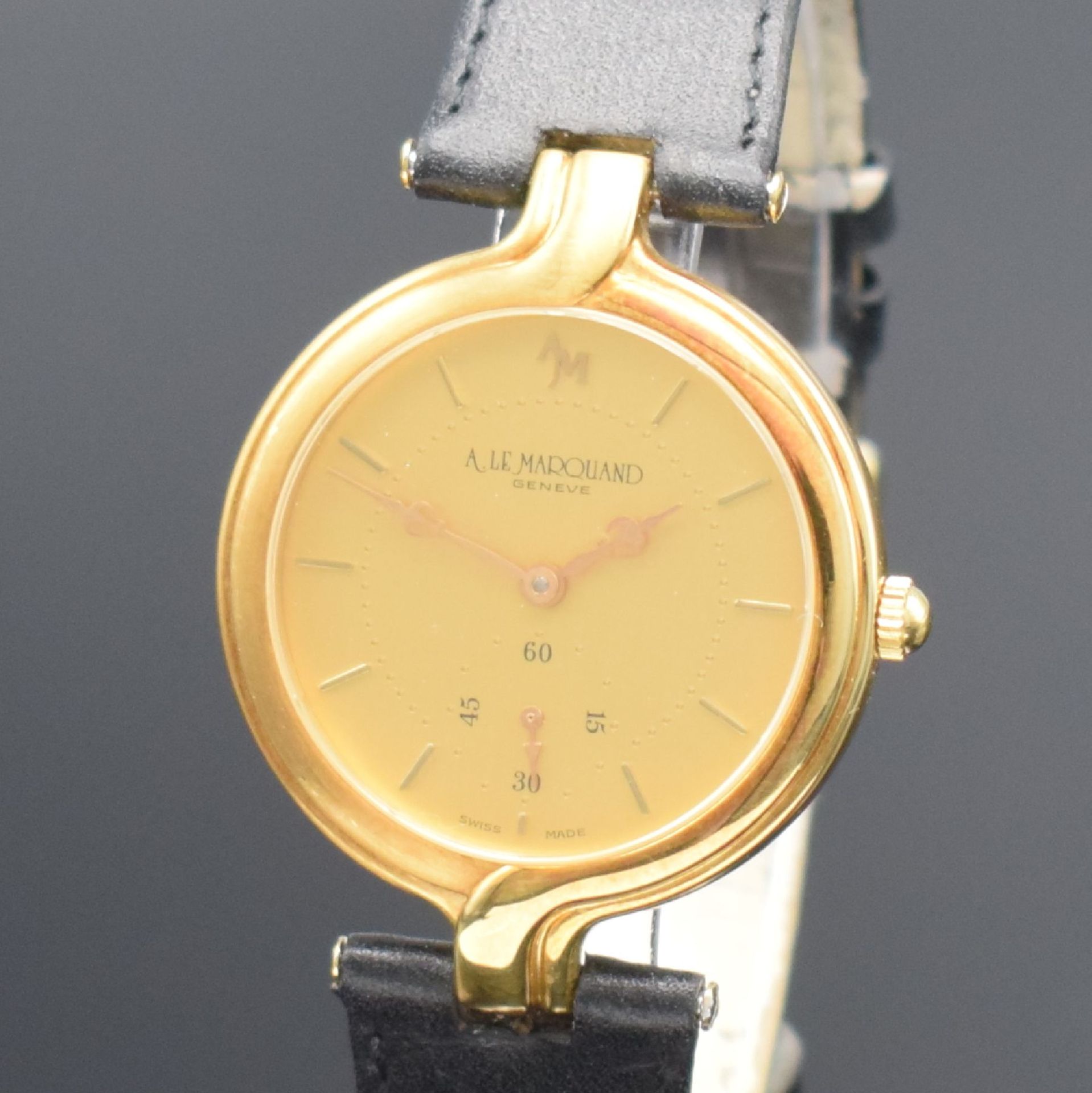 ANDRE LE MARQUAND Armbanduhr in GG 750/000,  Schweiz um - Bild 4 aus 8
