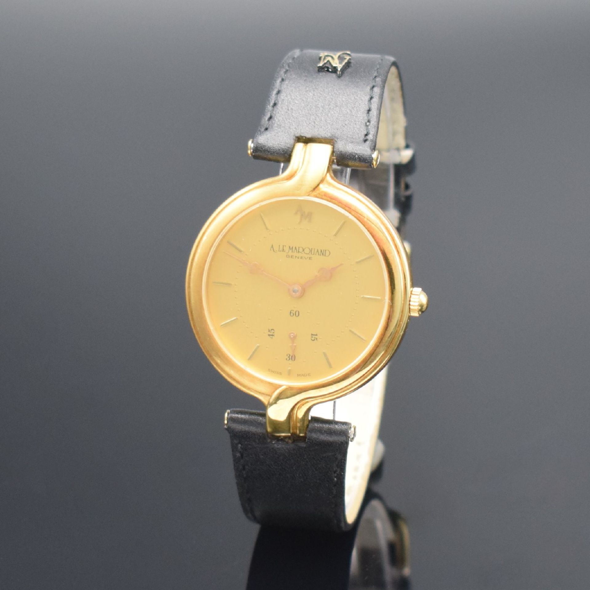 ANDRE LE MARQUAND Armbanduhr in GG 750/000,  Schweiz um - Bild 3 aus 8