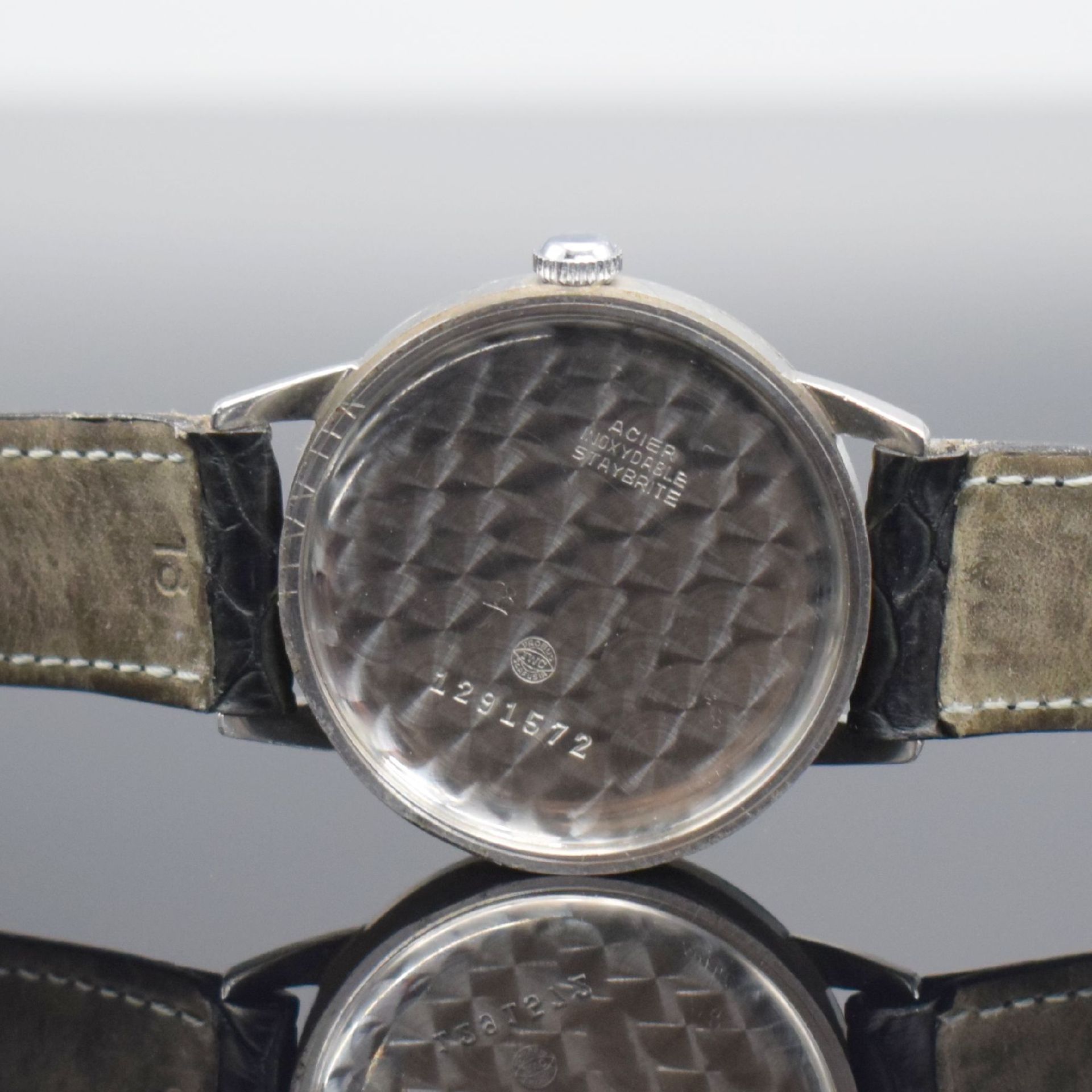 IWC Herrenarmbanduhr in Stahl Kaliber 89,  Handaufzug, - Bild 7 aus 7