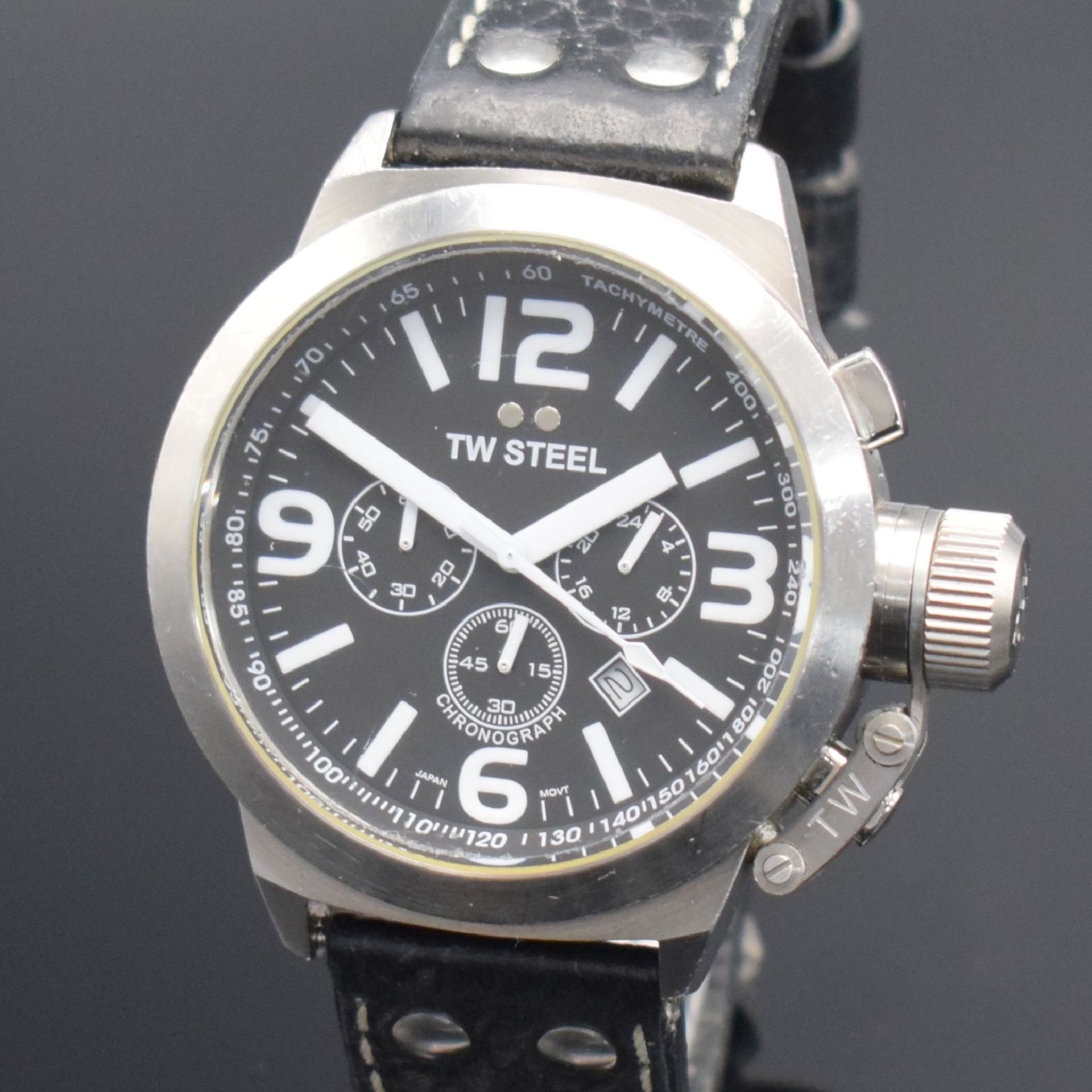 TW STEEL Herrenarmbanduhr mit Chronograph in Stahl - Bild 4 aus 8