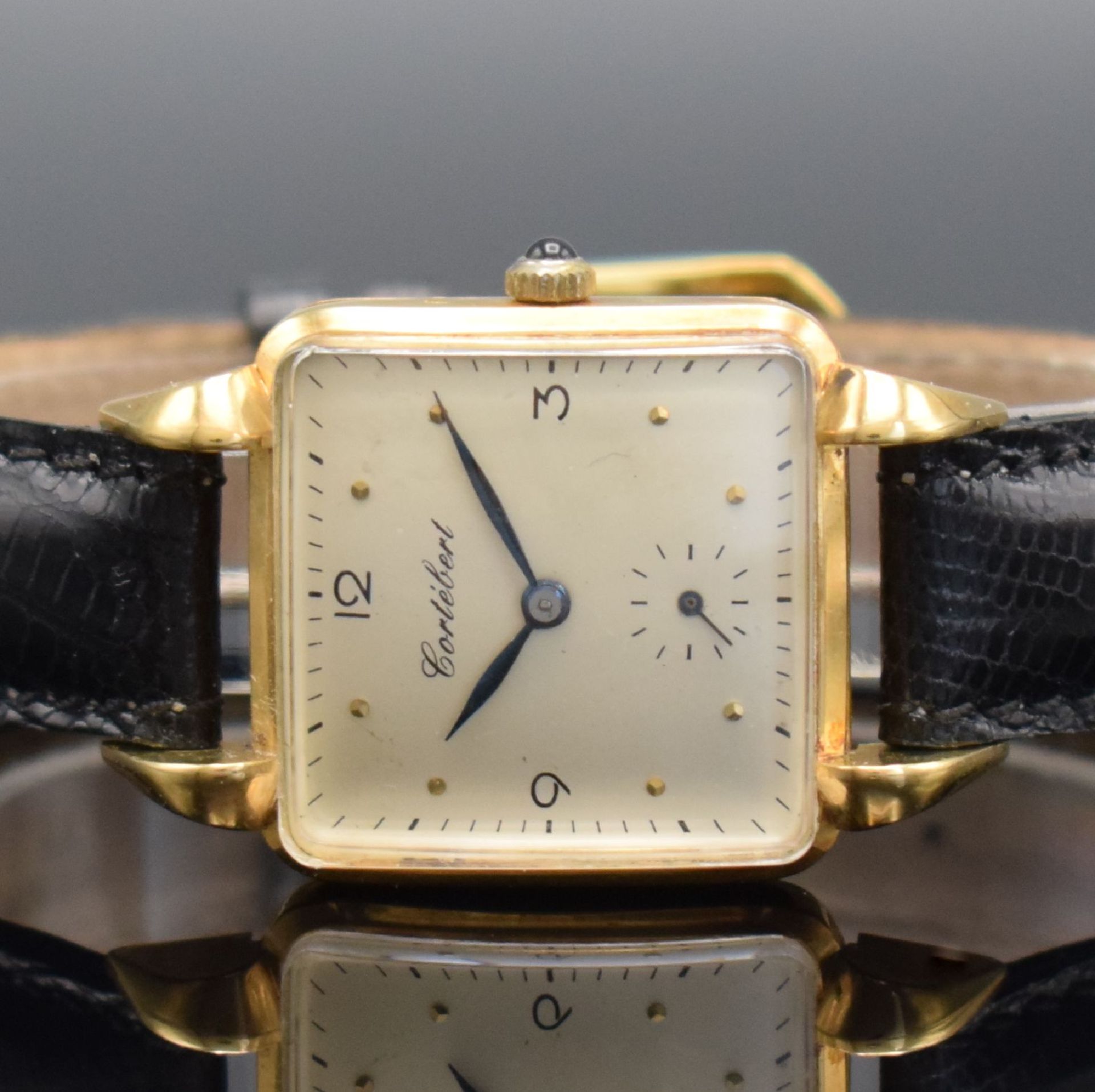 CORTEBERT Damenarmbanduhr in RG 750/000,  Schweiz um 1950, - Bild 2 aus 8