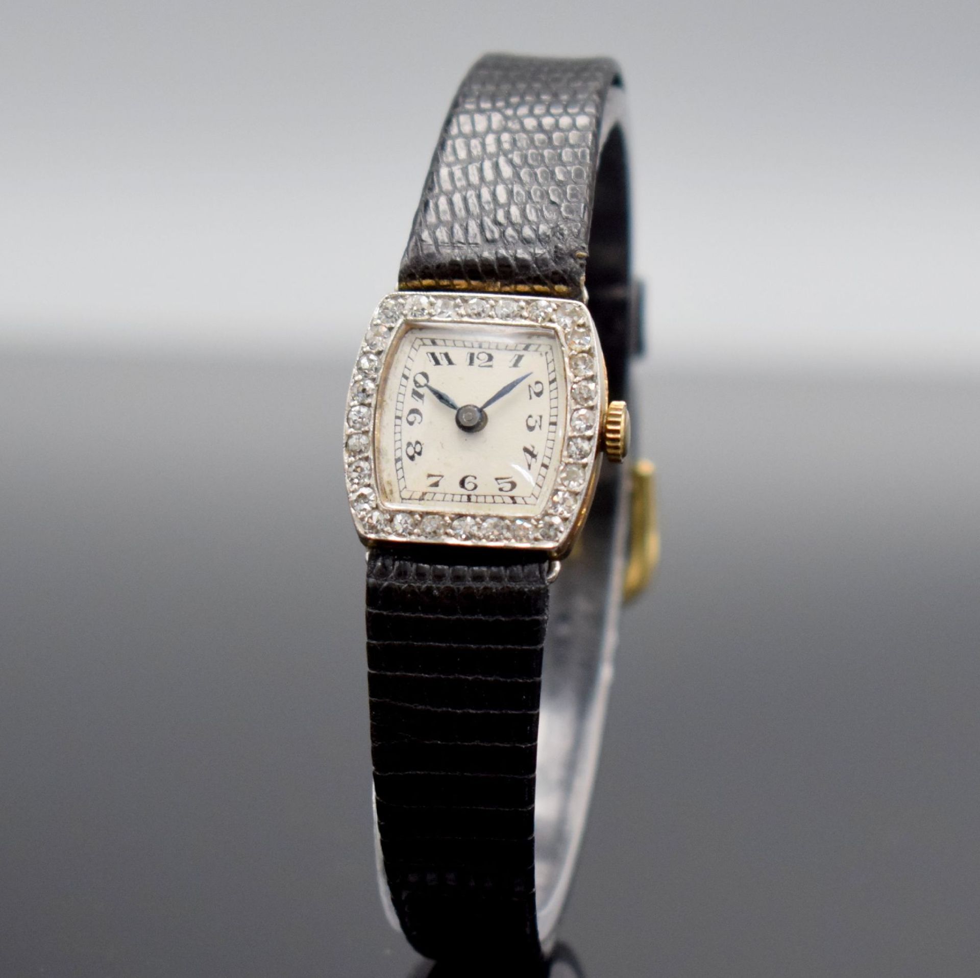 Art Deco Damenarmbanduhr in RG 750/000,  Schweiz um 1930, - Bild 3 aus 8