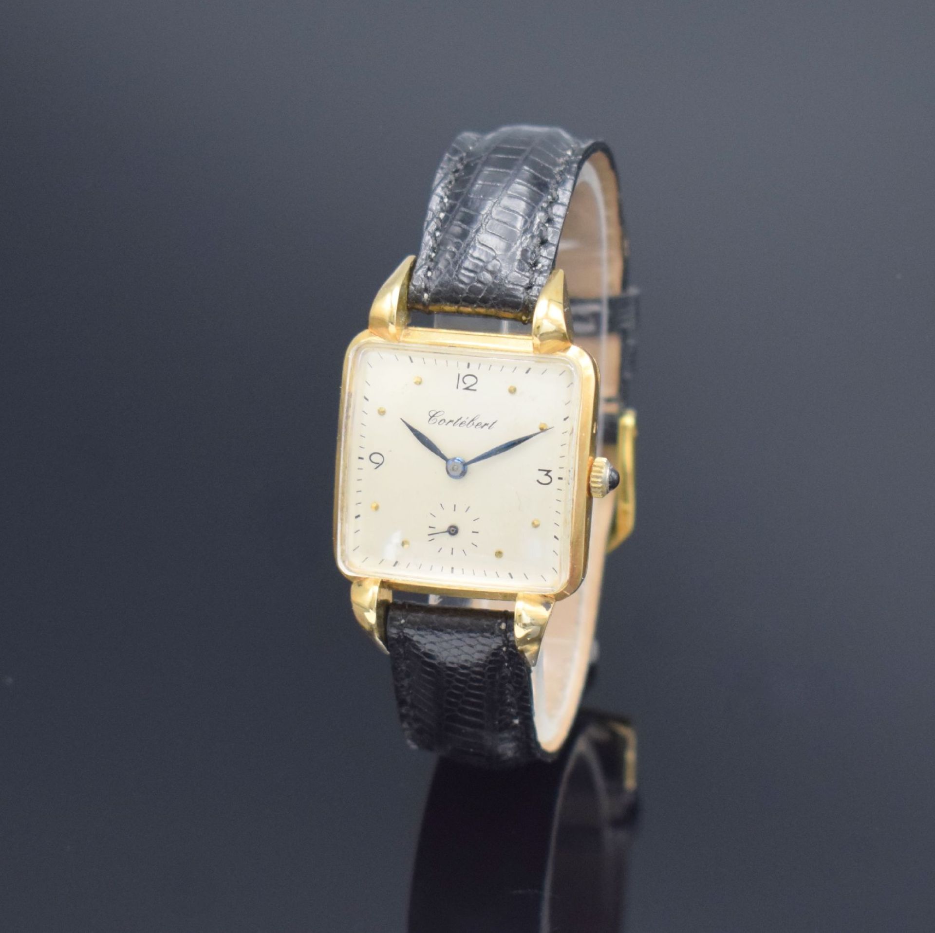 CORTEBERT Damenarmbanduhr in RG 750/000,  Schweiz um 1950, - Bild 3 aus 8