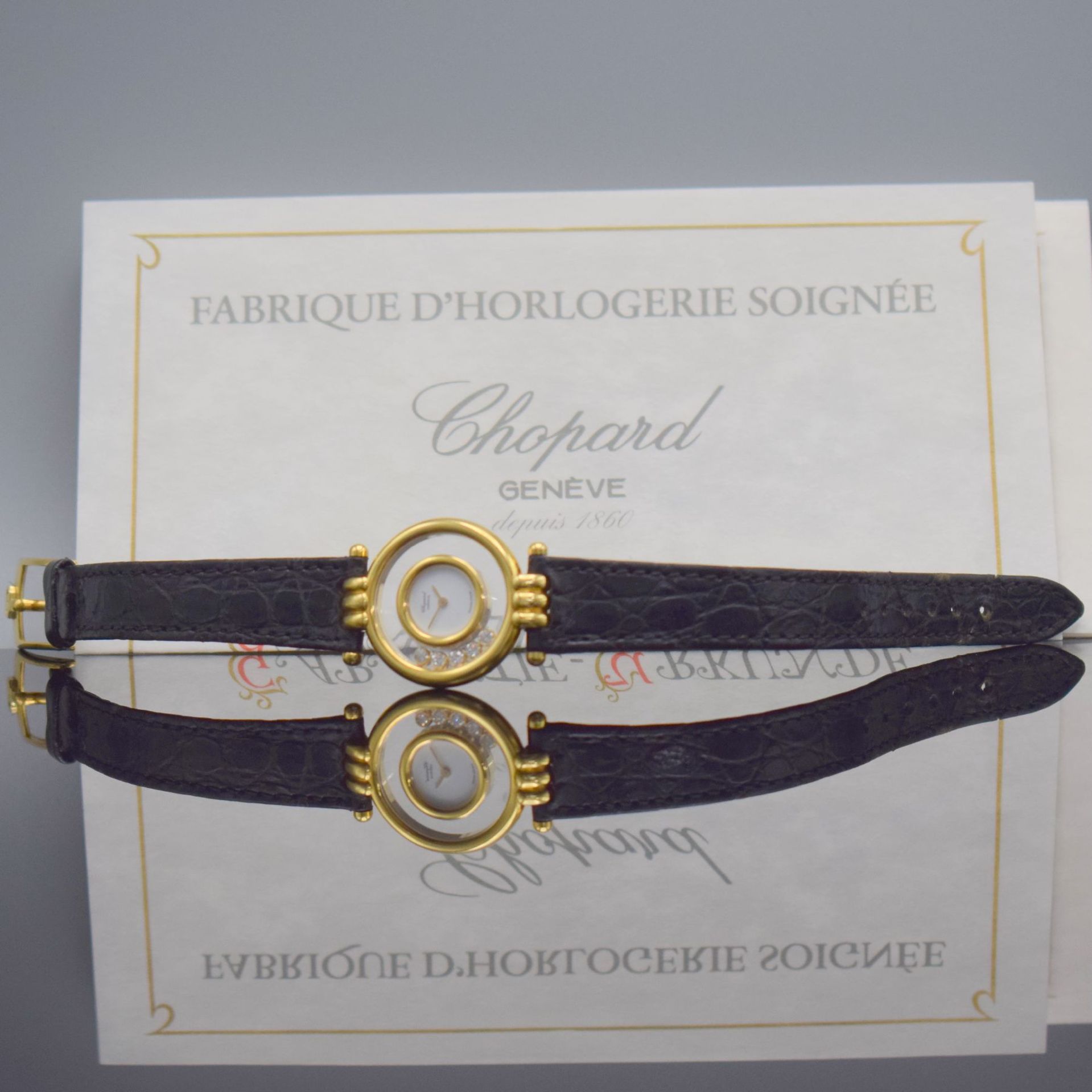 CHOPARD Damenarmbanduhr Happy Diamonds in GG 750/000 - Bild 9 aus 9