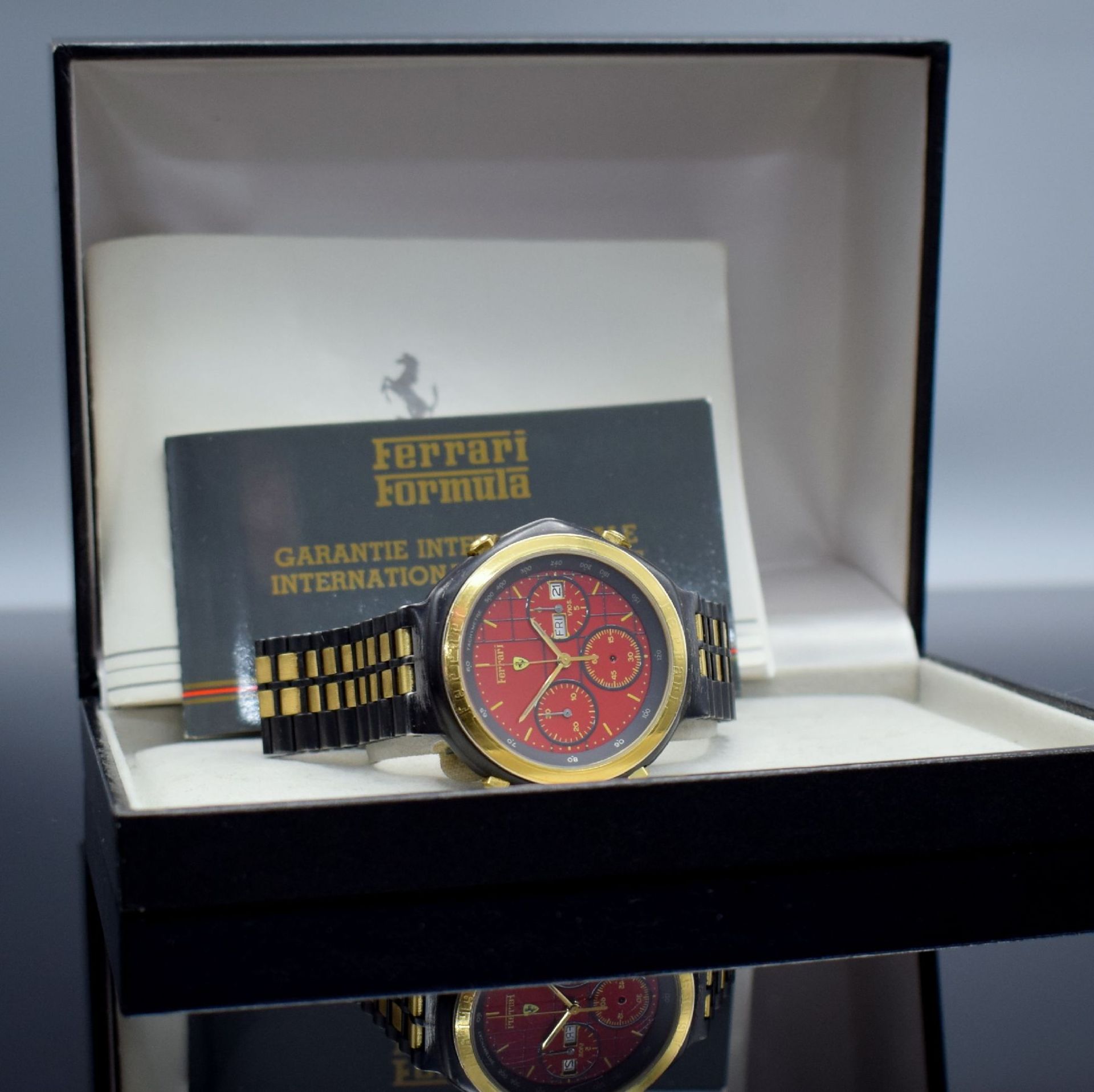 FERRARI Formula Herrenchronograph in geschwärztem Stahl, - Bild 9 aus 10