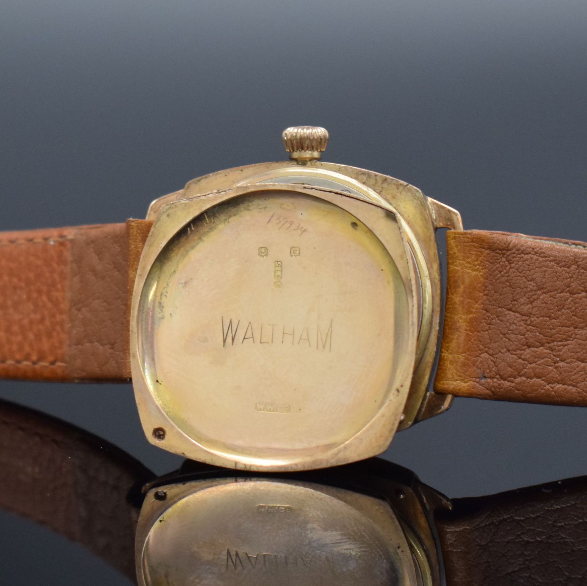 WALTHAM frühe Armbanduhr in RG 375/000,  USA um 1929, - Bild 7 aus 7