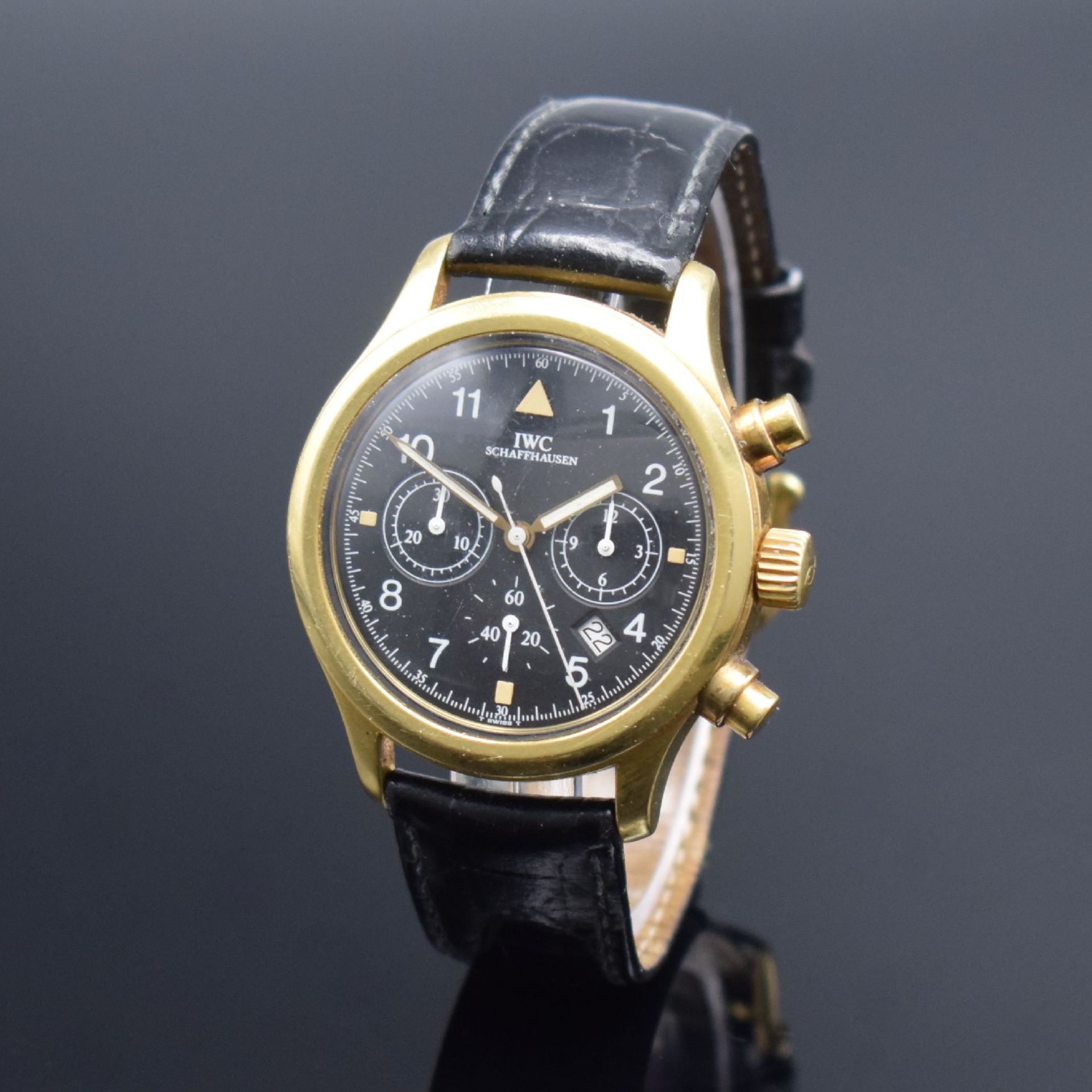 IWC seltene Herrenarmbanduhr 'Der Fliegerchronograph' in