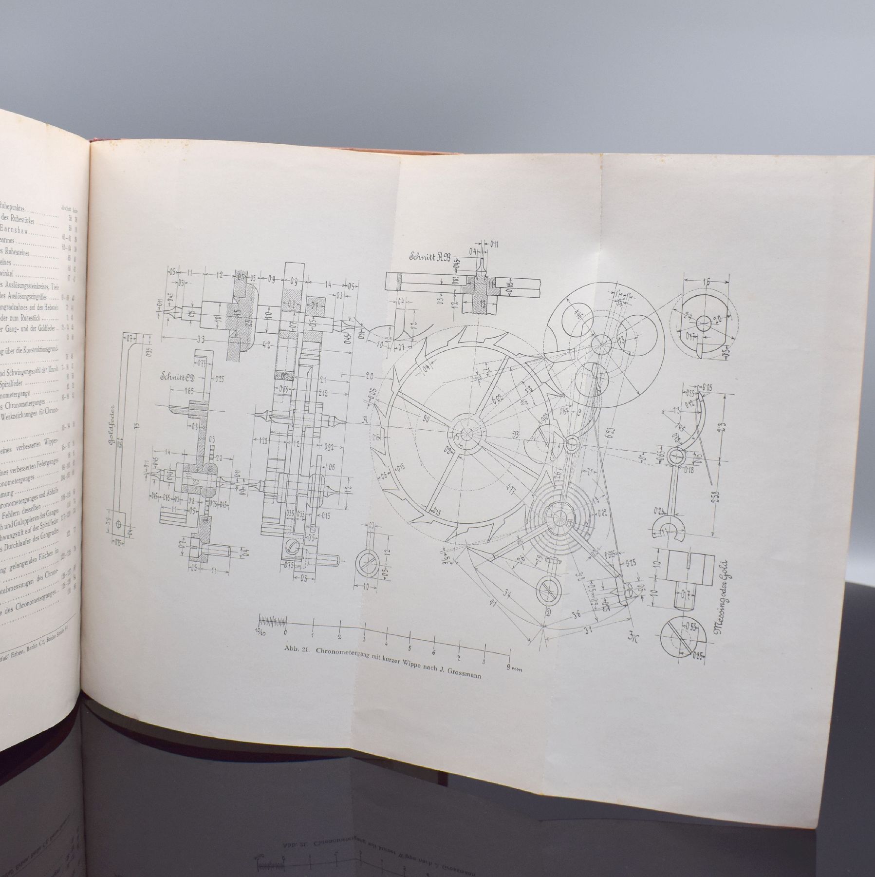 MORITZ GROSSMANN 'Der freie Ankergang für Uhren' Atlas mit - Image 6 of 8